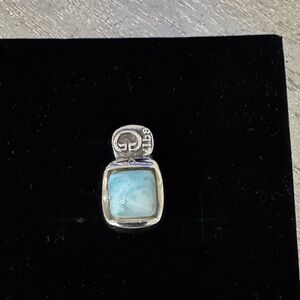 ViBE sterling Silver and Larimar Pendant Virgin Islands